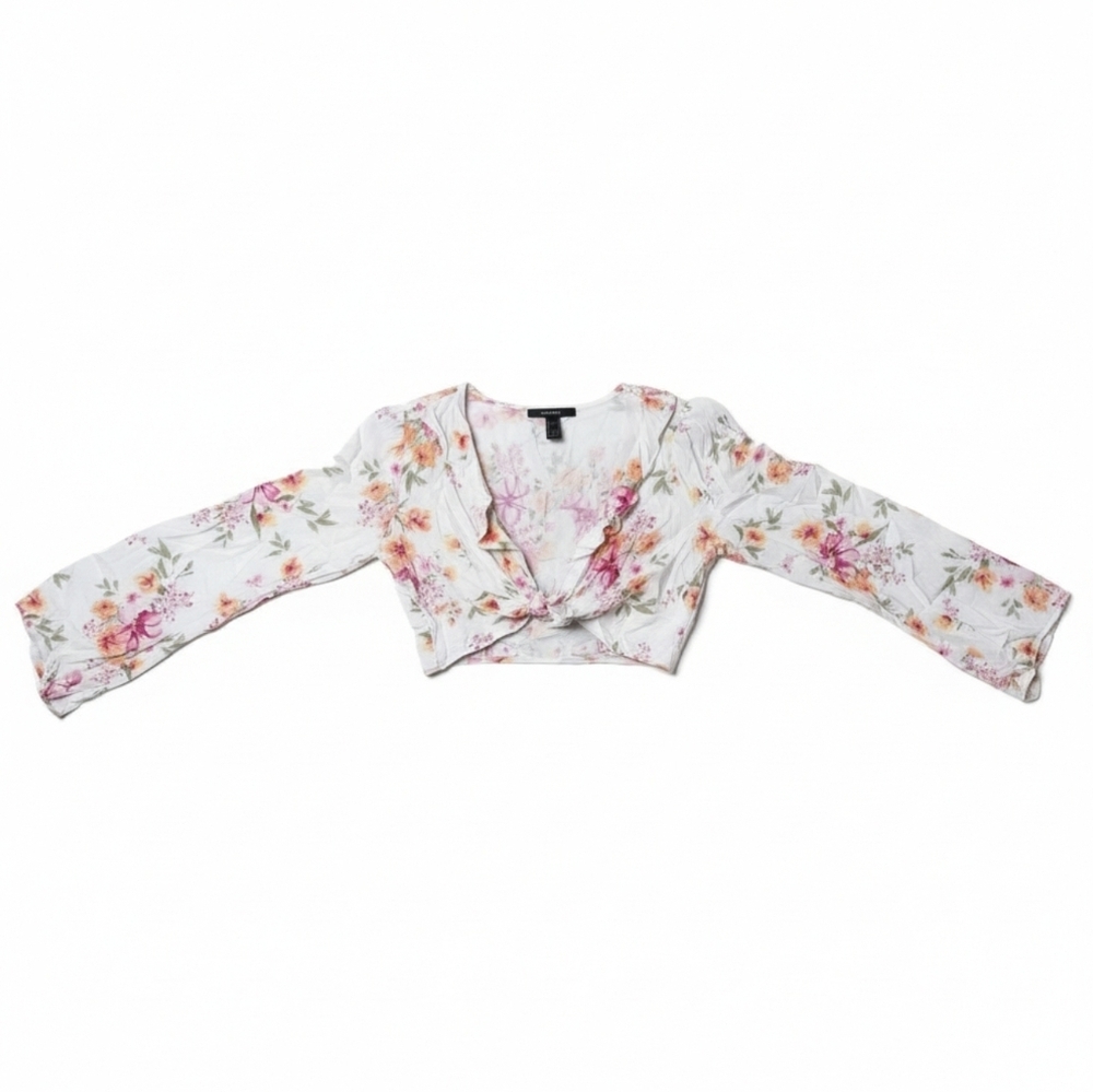 Forever 21 Floral Tie Shirt. Perfect Condition!
